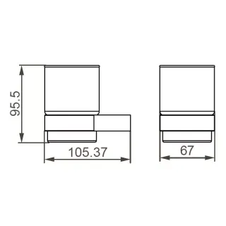 Стакан с держателем Aquanet 187060 хром